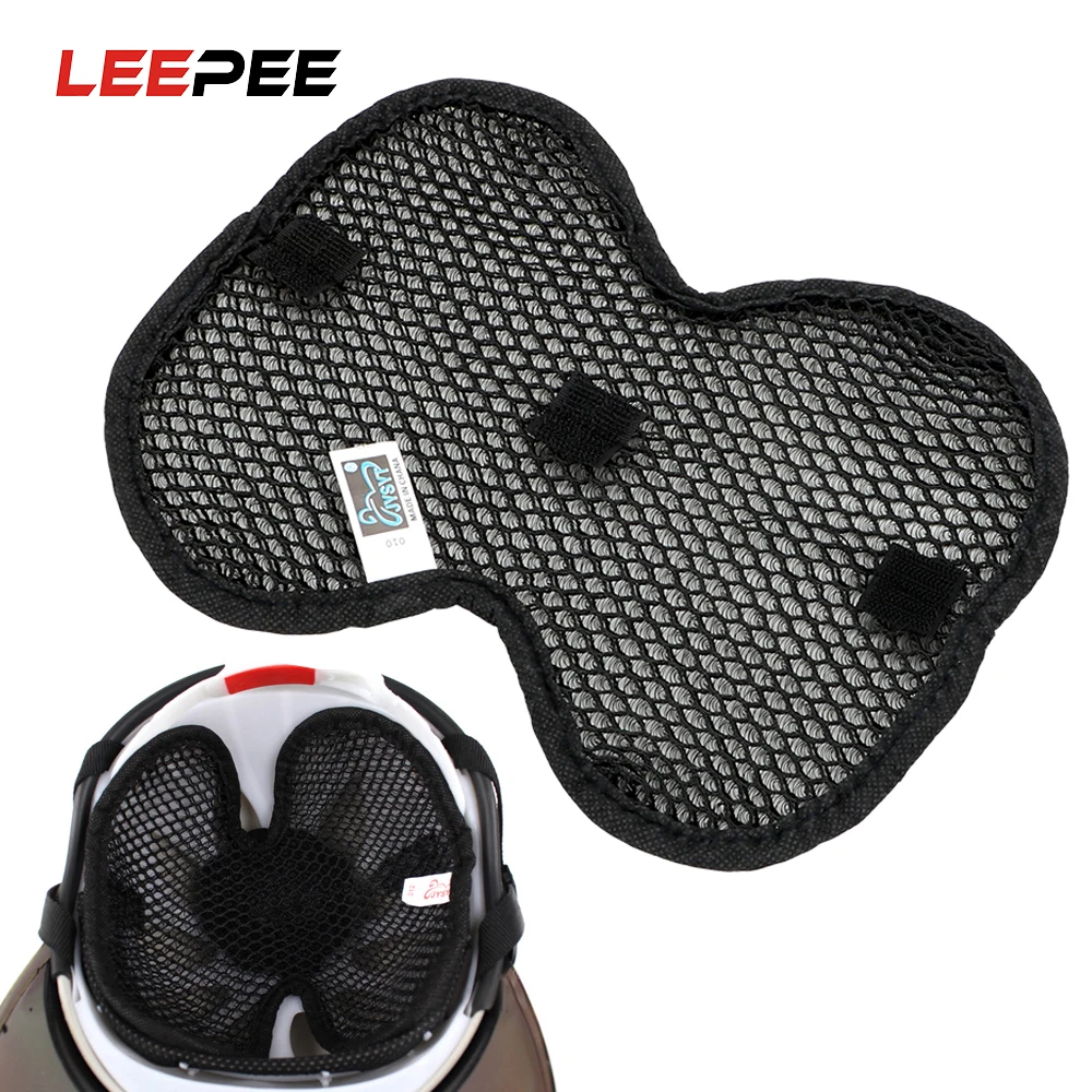 

LEE[EE Motorcycles Helmet Heat Insulation Pad Helmet Cushion Insert Liner Breathable 3D Cellular Network Helmet Inner Pad