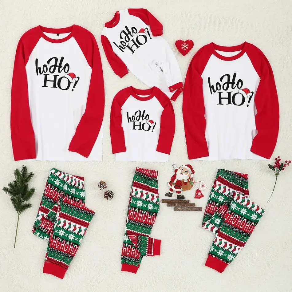 

Christmas Family Matching Sleepwear Father Mother Daughter/Son and Baby's Homewear Clothes Outfits Look Christmas Pajamas Sets
