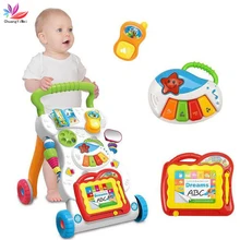Детские ходунки на колесиках для детей раннего возраста, Обучающие Детские многофункциональные ходунки для малышей, музыкальные ходунки, игрушки M086
