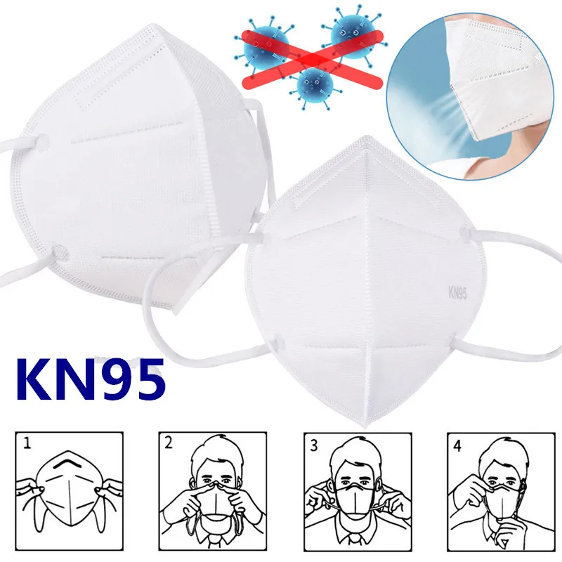 

10Pcs KN95 Mask Anti Dust Particulate Pollution Breathing Face Mouth Mask KN95 Reusable Protective Safety Facial Masks