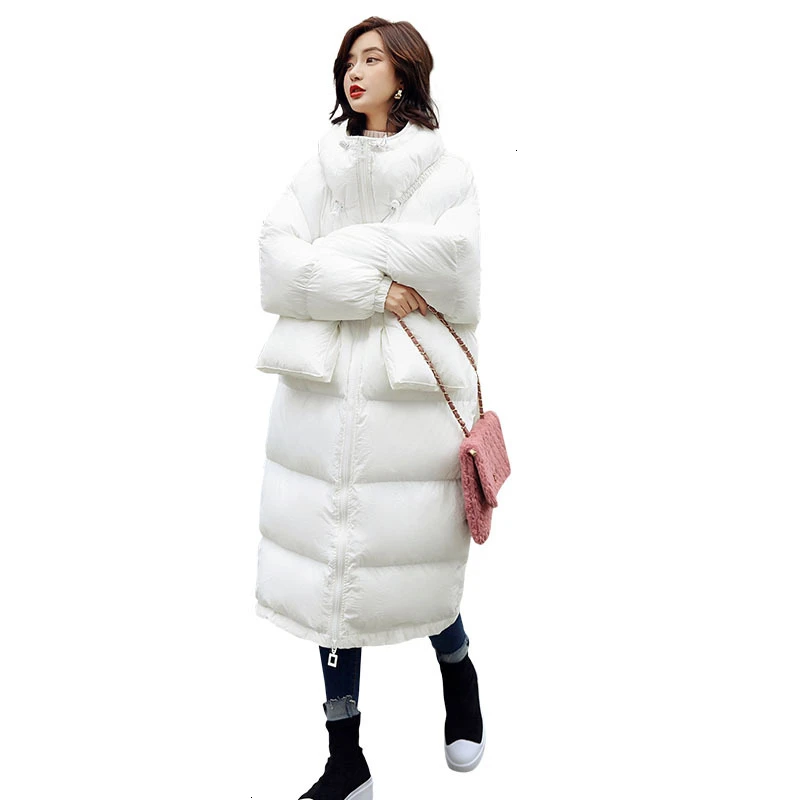 

Leiouna Full Thick Long Parka Plus Size Fashion Cotton Coat Women Korean 2020 Woman Cotton Coat Jackets Outerwear Snow Wear
