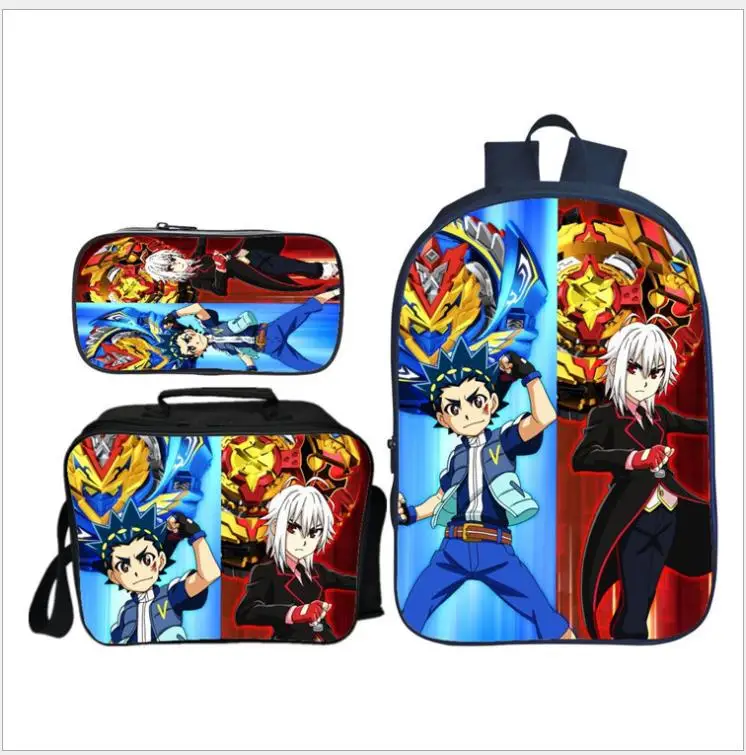 Новое поступление 3 шт./компл. аниме BEYBLADE BURST Рюкзак Школьная Сумка для подростков мальчиков путешествия рюкзак Mochilas - Цвет: as pictures