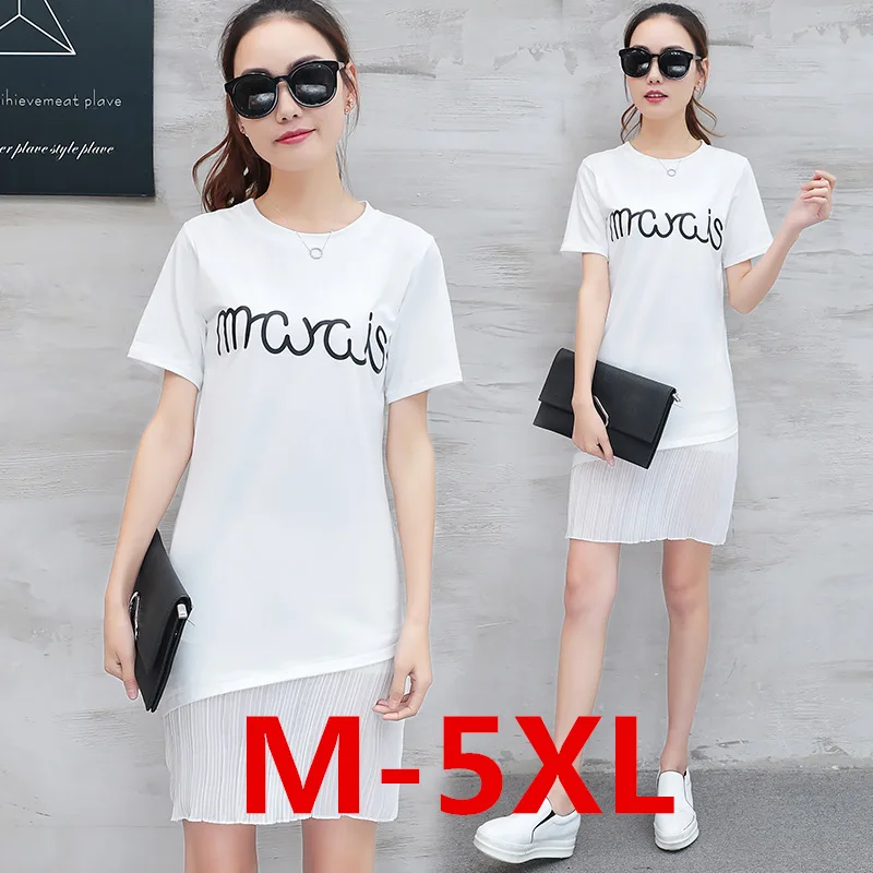 

2018 Summer New Style WOMEN'S Dress Korean-style Slim Fit Mid-length Short Sleeve Medium Waist Pleated Skirt