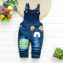 IENENS/Комбинезоны для маленьких мальчиков и девочек; джинсы; детские мягкие комбинезоны; повседневный комбинезон для маленьких мальчиков и девочек; одежда; длинные штаны