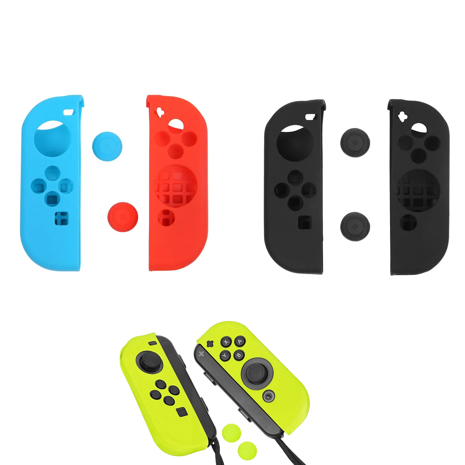 Гелевые накладки с колпачками для захвата большого пальца Nintendo Switch Joy Con|Чехлы| |