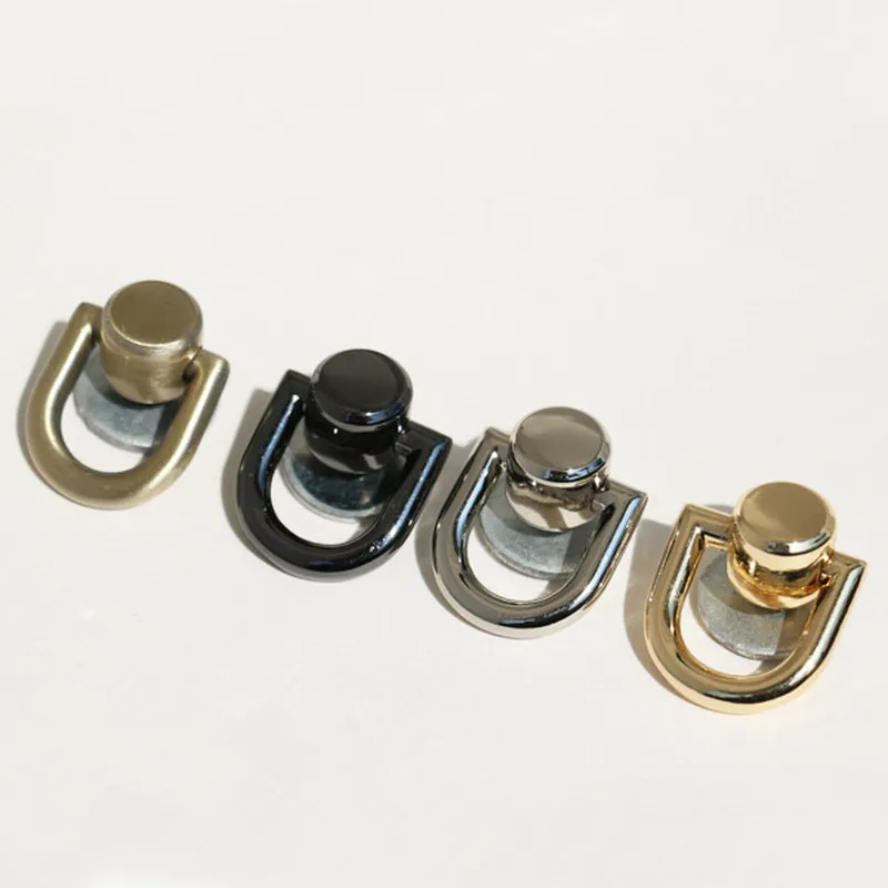 

1 Pair Metal D Ring Handbag Buckle Clasp Handbag Strap Connector Clasp DIY Leather Craft Chain Buckle Hardware Accessories