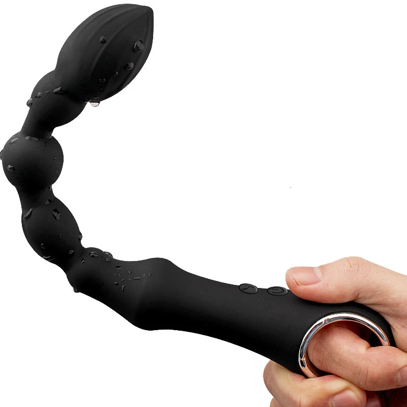 Vibrador anal massageador de próstata 10 velocidade plugue anal aquecimento contas anal plug butt bala vibrador brinquedos sexuais para homens masturbador
