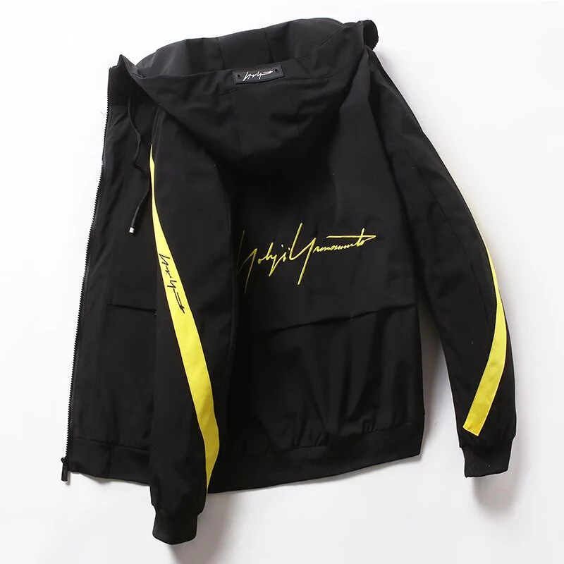 Low Price Men windbreaker Casual Spring Autumn Lightweight Jacket 2019 New Arrival Hooded Contrast Color Zipper up Jackets Outwear Cheap