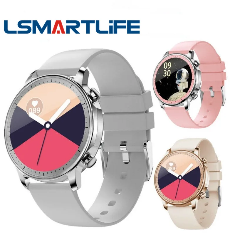 V23 Women Smart Watch Full Touch Fitness Tracker IP67 Waterproof Blood Pressure Clock Men Smartwatch