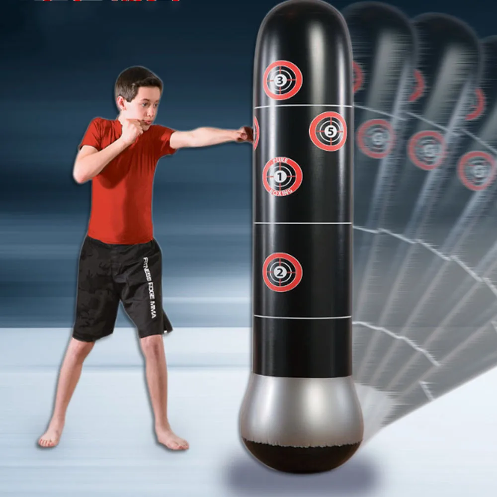 

Children Boxing Target Attack Sandbag Pressure Relief Tumbler Punch Tower Bag Boxing Column Body Building Fitness Equipment