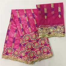 Новое поступление африканская Базен riche ткань с бисером шнур кружевная ткань морская парча ткань для свадьбы KY090915