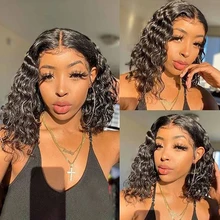 Short Wig Brazilian Human Hair Wig Sale Short Wig With Human Hair Bob Wig Lace Front Human Hair Wig Deep Wav Bob Wig Human Hair