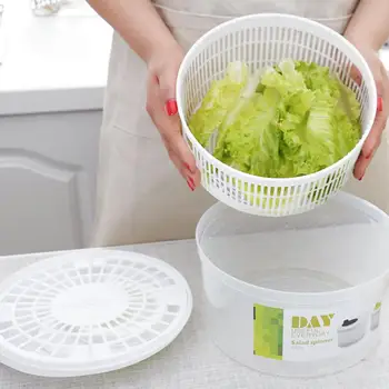 

Green White Vegetable Dryer Home Folding Durable Drain Basket Nontoxic PP Creative Multi-Function Vegetable Washing Basket