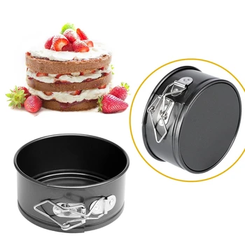 

4-Inch Mini Springform Pan Set - 4 Piece Small Nonstick Cheesecake Pan For Mini Cheesecakes, Pizzas and Quiches