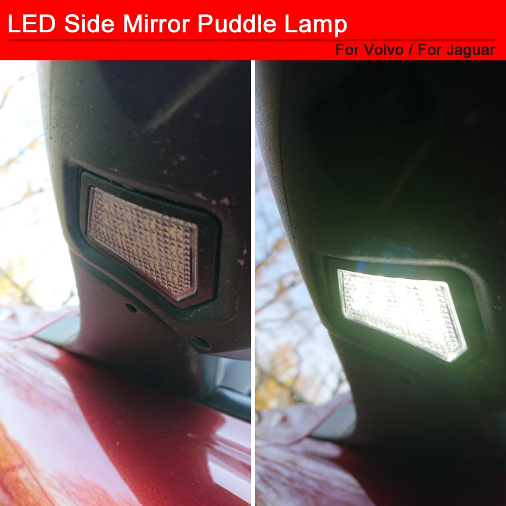 15-SMD Led Under Mirror Puddle Welcome Light For Volvo XC90 V40 S40 V50 C30  S60 MK1 MK2 V60 C70 V70 MK2 MK3 XC70 S80 Jaguar XF XK XFR XE-Type XJ-Type :  