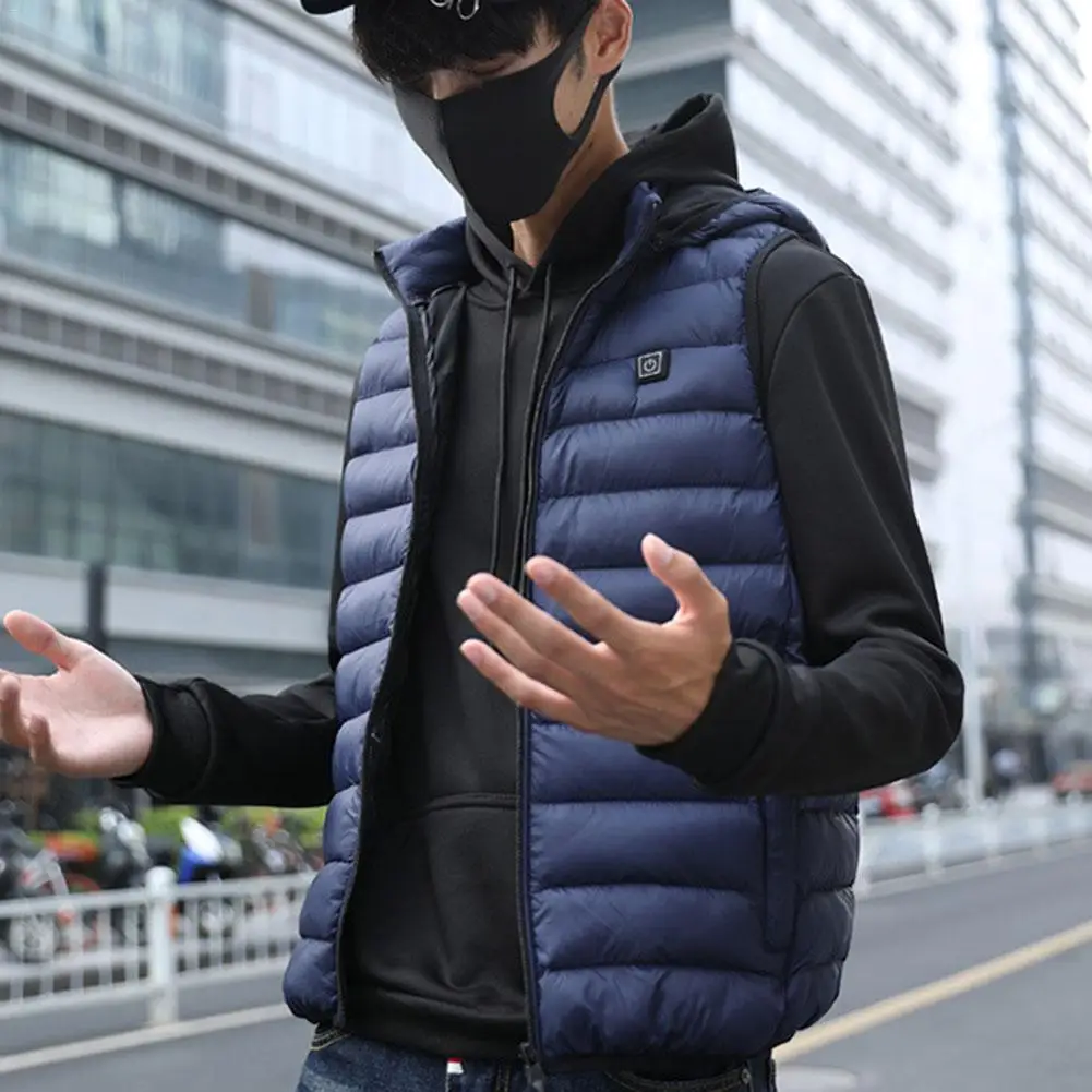 

Men's Electric Heated Vest Rechargeable Lightweight Waistcoat Heating Warm Clothes for Autumn Winter