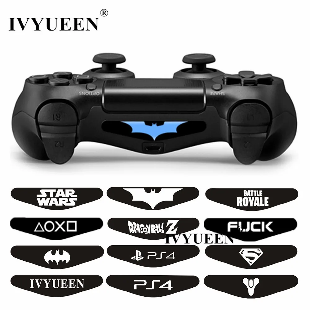 IVYUEEN 2 pcs For Dualshock 4 PS4 DS4 Pro Slim Controller LED Light Bar Decal Sticker