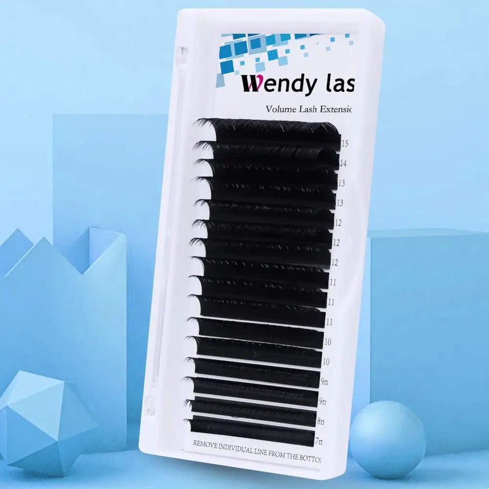 

5cases 16 rows Volume Lashes Auto Bloom Individual Eyelash Extension Faux Mink Eyelashes Thick Natural Camellia False Eyelashes