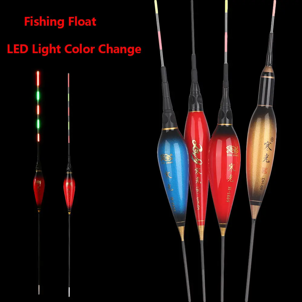 

Smart Electronic Fishing Float Bite Alarm Fish Bite Bait LED Light Color Change Automatic Night Changing Buoy Strike Intelligent