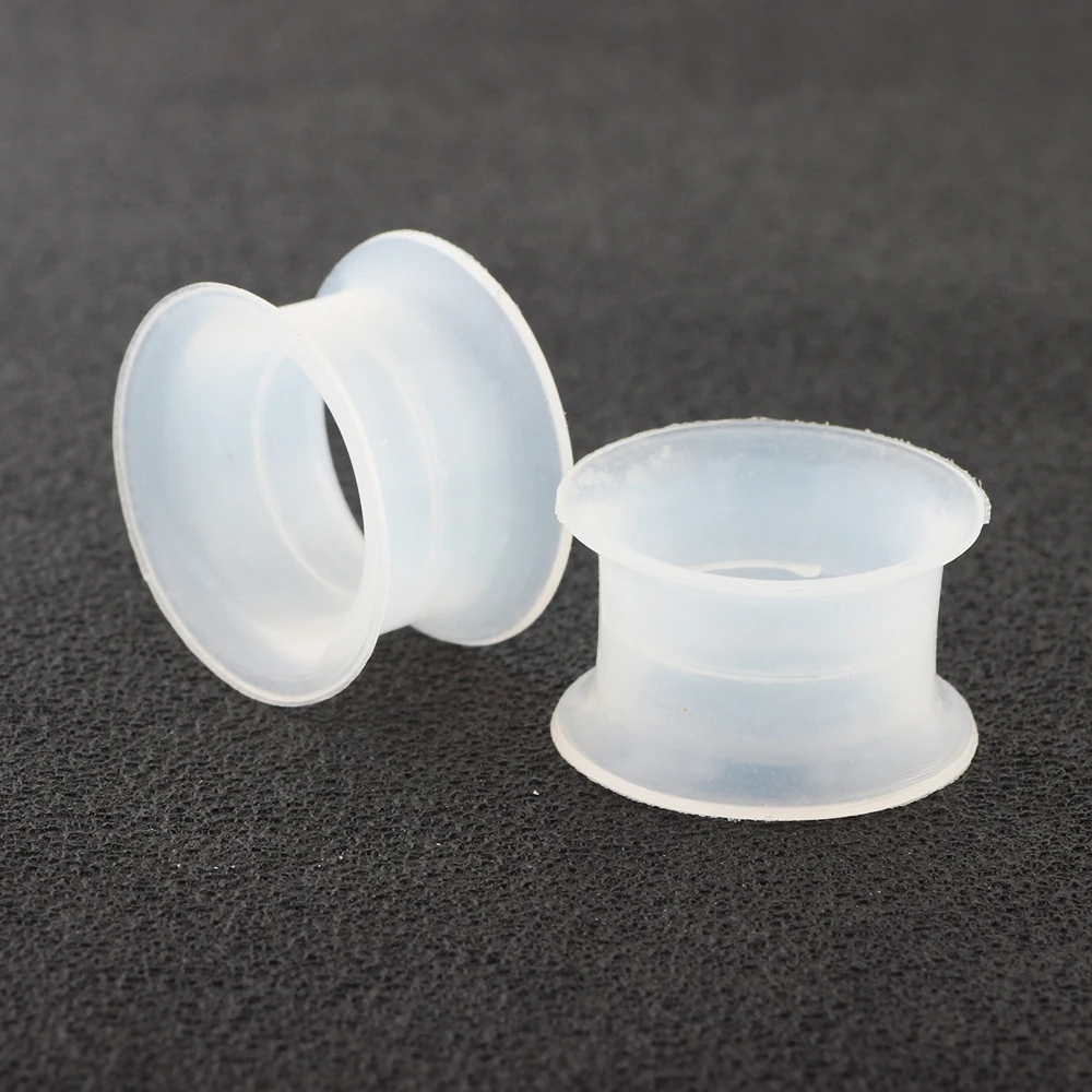 JUNLOWPY Clear Soft Silicone Flesh Tunnel 6g Ear Expander Stretching Earlets 00g Plug Gauges Kit Piercing Cartilage Mix 12 Sizes