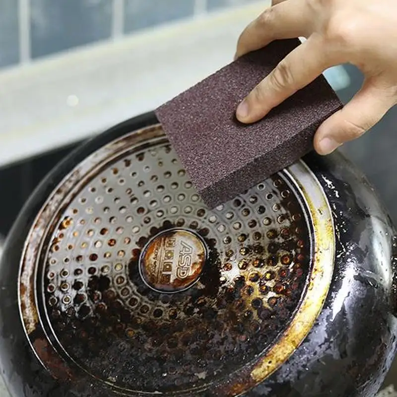 

Dropshipping 50PC Emery Sponge Wipe Magic Wipe Decontamination Washing Pot Bottom Black Dirt Rust Removal Brush Magic Eraser