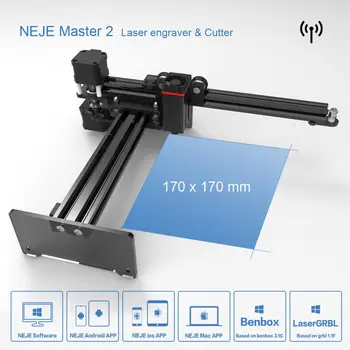 

NEJE Master2 7W High Speed Mini CNC Laser Engraver with Wireless APP Control - Benbox - GRBL1.1f - LaserGRBL- MEMS Protection