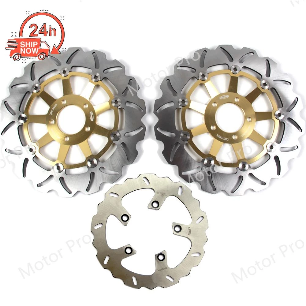 ZRX1200R//S 01-07 ZX9R 00 01 ZRX1100 Front Brake Discs Rotors Pads For Kawasaki