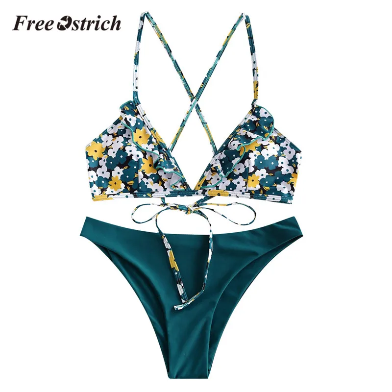Сексуальное женское белье со страусом Free комплект нижнего белья из двух