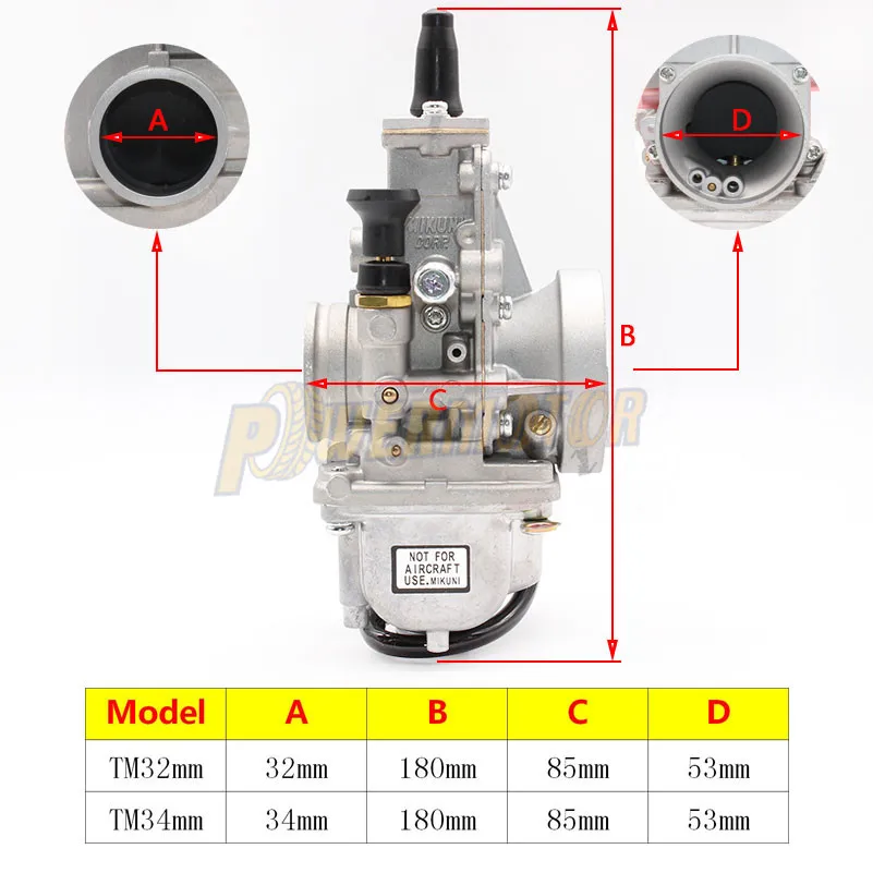 Карбюратор Vergaser Carb TM28 TM30 плоская горка 34 мм карбюратор Spigot TM34-2 42-6100 TM-32 rep для Mikuni Honda 250 LT250 Racing