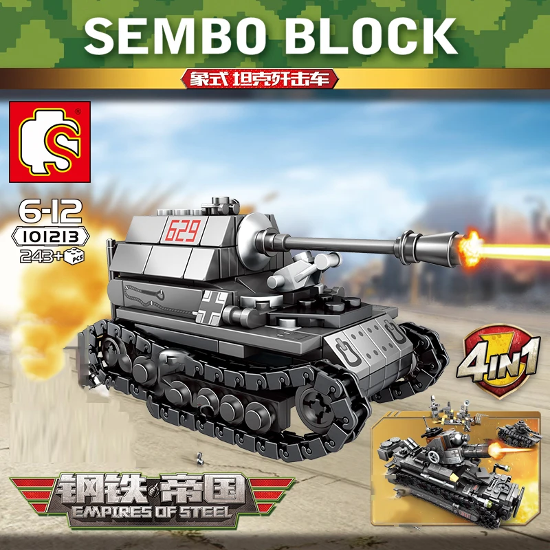 957PCS2 1914 PCS Tank Military Series Building Blocks Bricks Compatible with LegoINGlys Figures toy soldier Vehicle army blocks (11)