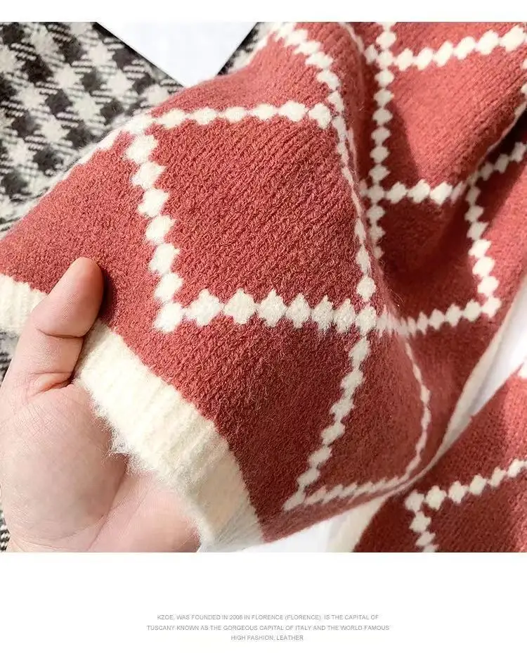 Christmas Pure Cotton Lady Big Shawl Imitation Cashmere Scarf Soft Skin-friendly Thickening Warm Letter Printing Shawl Scarf