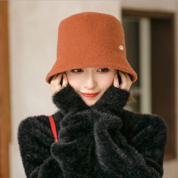 НОВАЯ шапка женская японская маленькая свежая купольная Корейская осенне-зимняя