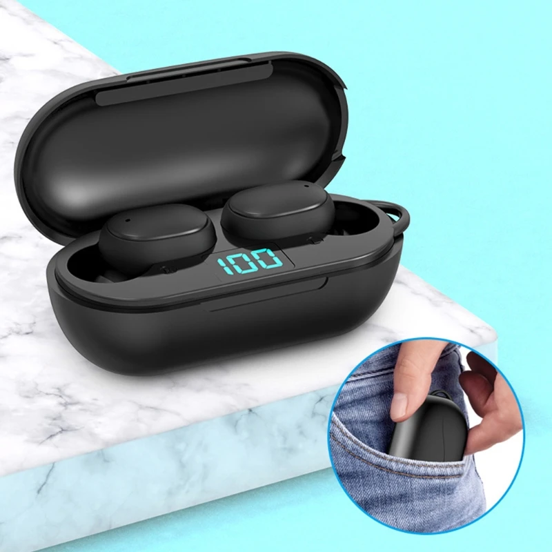 H6 Wireless Bluetooth 5 0 TWS Mini Earbuds Digital Display Handsfree Headset with Charging Case Driving Stereo Earphone
