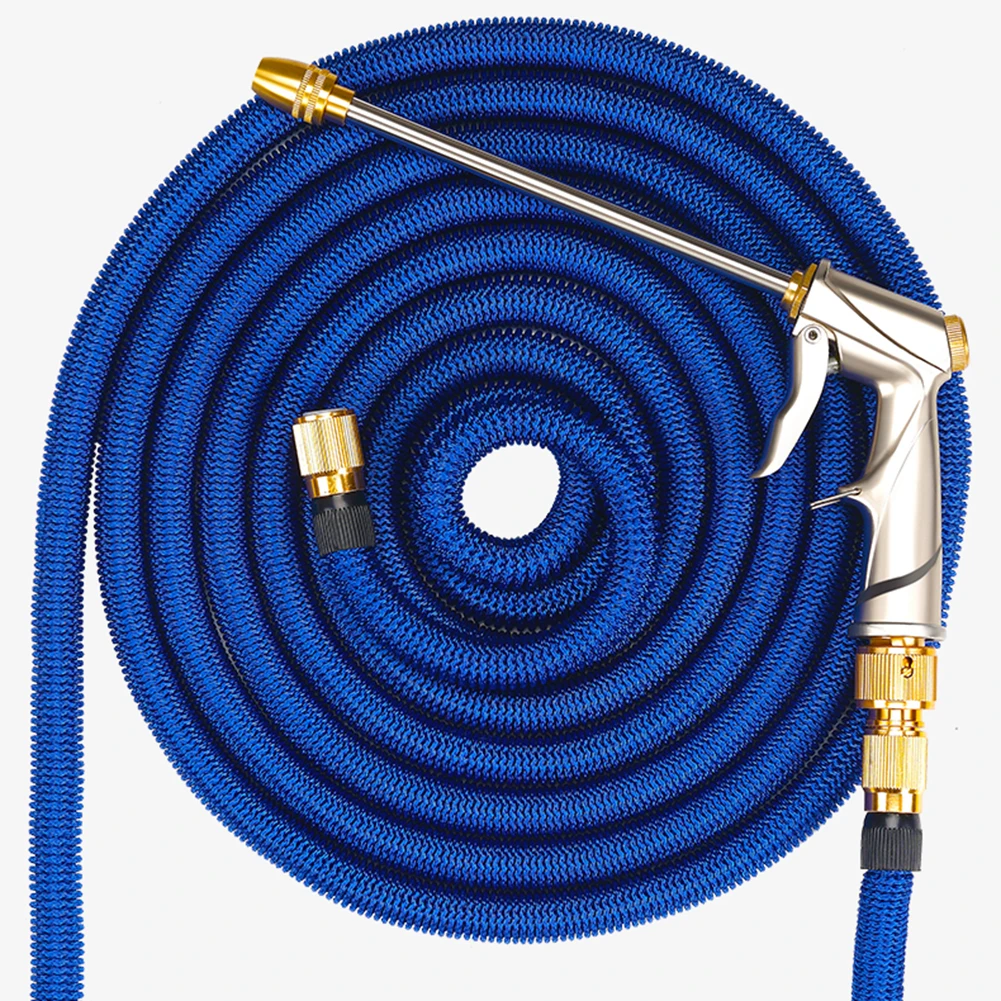 

High Pressure Garden Watering Kit Hose Adjustable Nozzle Set Flexible Rust Prevention for Vehicle Washer Sprayer Water Pipe