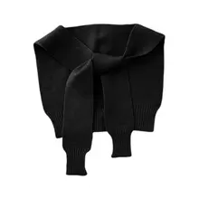 Детский вязаный шарф с фальшивым воротником для мальчиков и девочек, милый, карамельный цвет, с эффектом шали, накидка на плечо, с рукавами, зимний шарф на шею