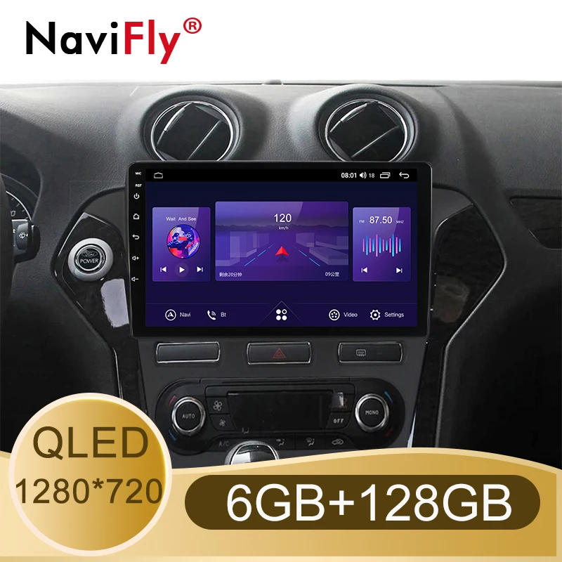 Новый 6 ГБ + 128 Восьмиядерный QLED 1280*720 Android 10 0 автомобильный Радио навигатор GPS плеер