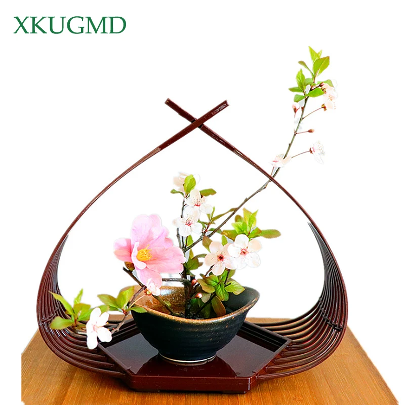 

Ceramic Flower Pot Plastic Flower Stand Desktop Flower Arrangement Container Office Retro Decoration Home Decoration Accessories