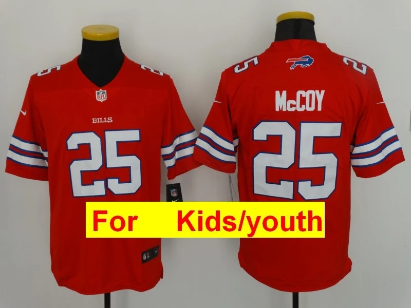 Лаванда Youth Buffalo Tre'Davious White Tremaine Edmunds Josh Allen LeSean McCoy Jim Kelly игровая цветная Футбольная форма - Цвет: Лаванда