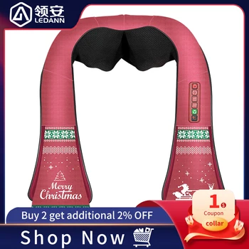

Best Christmas Gift Multi-Function Neck Massage Shawl U Shape with Kneading Heating Shiatsu Use For Home and Car Dual Use