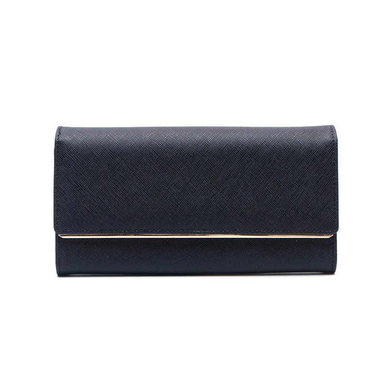 

New Fashion Cow Genuine Leather Women Long Wallets Female Luxury Brand Clutch Girl Ladies Gift Cash Purse Card Holder 3 Fold
