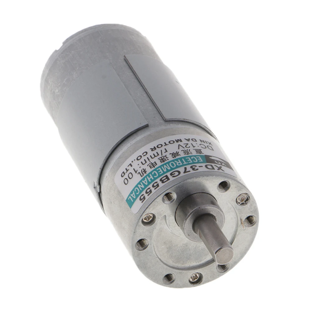 XD-37GB555 двигатель постоянного тока 12V 15W 100 об/мин, Шестерни двигатель CW/CCW матовый