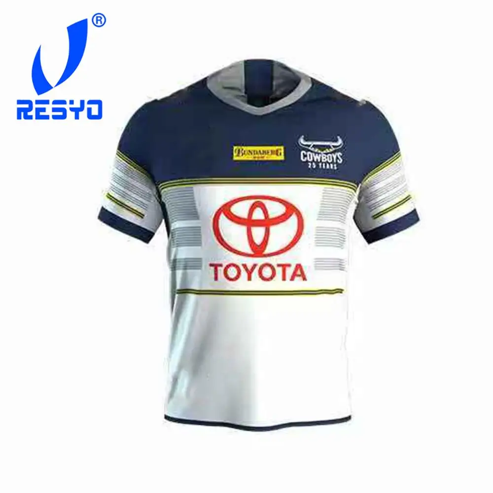 RESYO для North Queensland Cowboys Home/Out Футболка для регби, спортивная рубашка, S-5XL