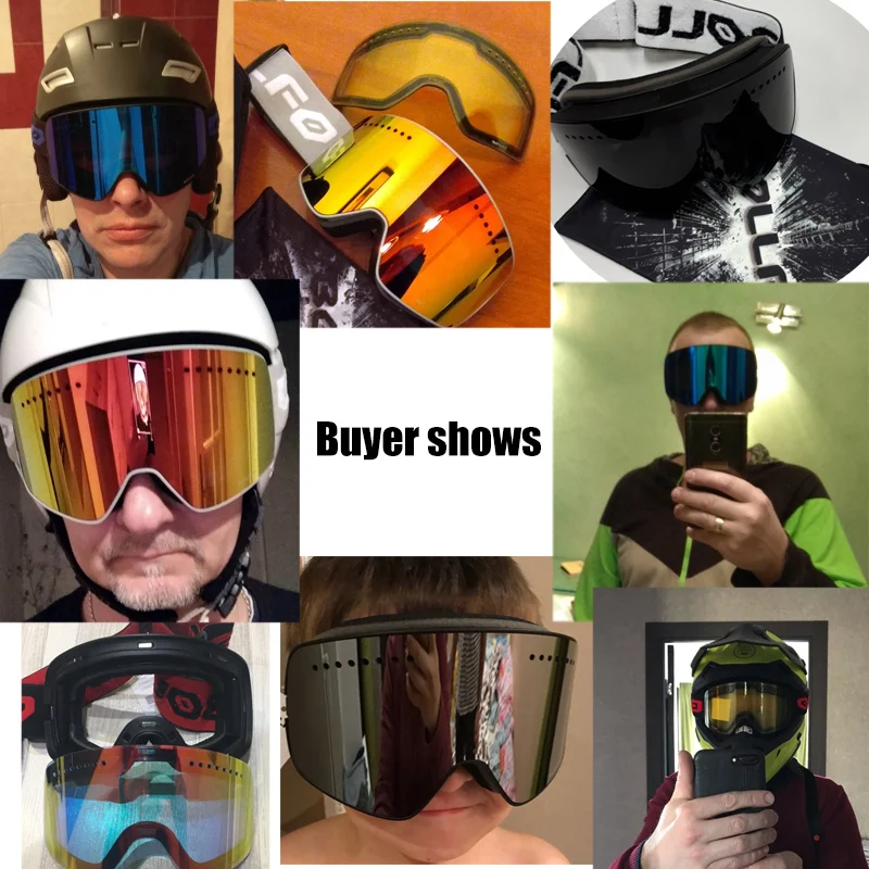 Magnetic Double Layer Polarized Lens Ski Goggles Anti-fog UV400 Snowboard Skiing Goggles for Men Women Ski Glasses Eyewear 2