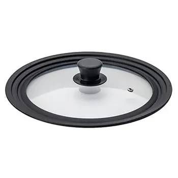 

Portable Kitchen Supplies Multi-Functional Visual Lid Heat-resistant Anti-Fall Tempered Silicone Glass Lid Kitchen Accessories
