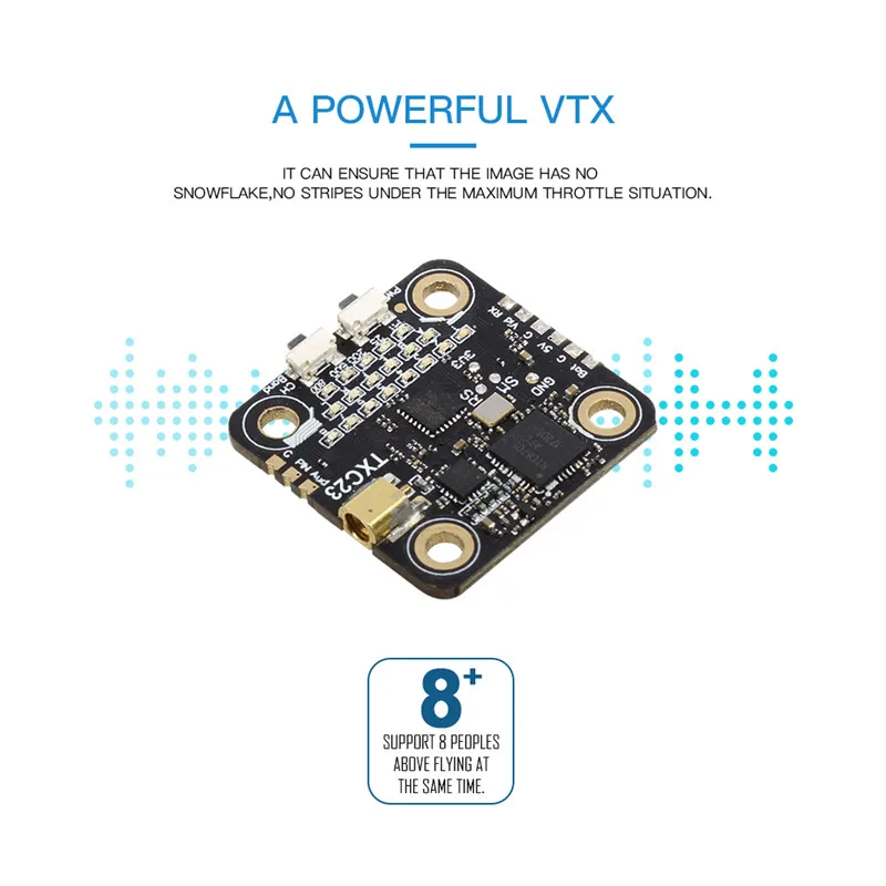 Eachine TXC23 VTX 5,8 ГГц 48CH 25/200/600/800 МВт FPV мини-передатчик Pitmode ISM полоса моделирование адаптер объектива для камер Micro дрона с дистанционным управлением