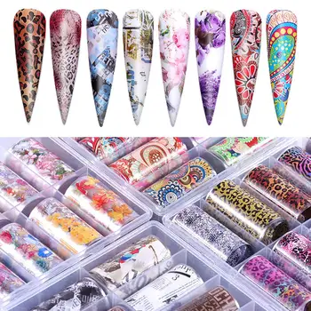 

BellyLady Nail Starry Sky Transfer Paper 10 Pieces Set Laser Sticker Nail Foil Stickers