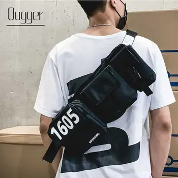 

Ougger New Hip Hop Chest Bag 2020 Large Capacity Multi-functional Waist Bag Fashion Versatile Skateboard Hip Hop Messenger Bag