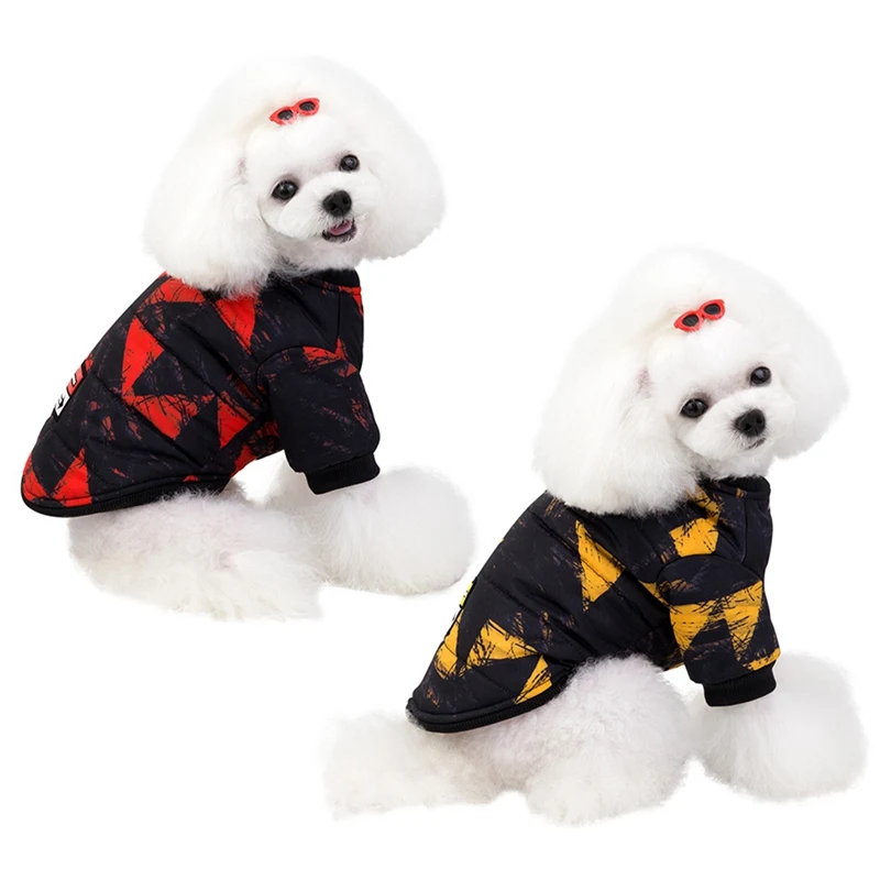 Одежда для собак зимняя теплая куртка с принтом Собаки Пальто Щенок Чихуахуа Одежда для маленьких средних собак Щенок йоркширского терьера наряд