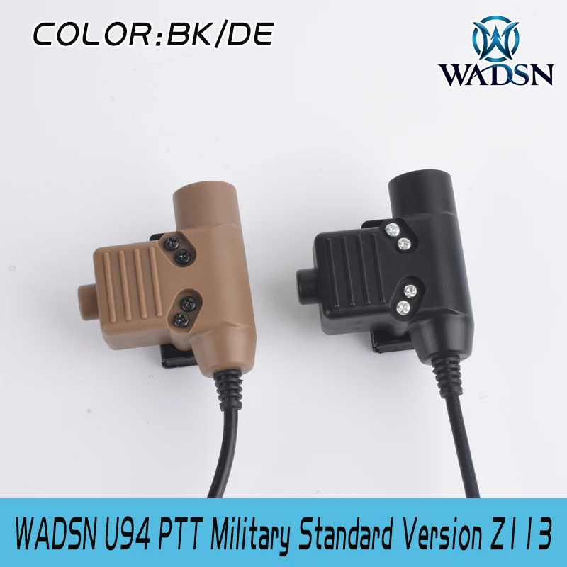 WADSN тактические наушники U94 PTT для KENWOOD Plug Walkie Talkie BaoFeng UV 82 радио гарнитура u94 ptt Softair