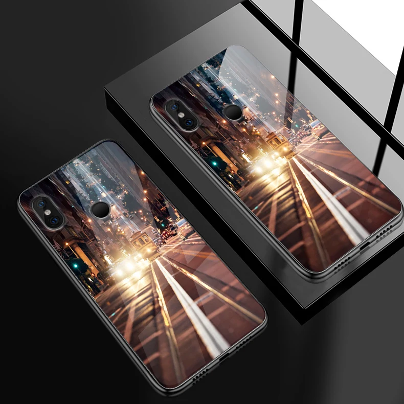 W309 Закаленное стекло чехол для Xiaomi 5X6X8 9 SE A1 A2 Lite TPU чехол для телефона Redmi Note 4x 5A 6 7 Pro Prime противоударный жесткий чехол - Цвет: W309